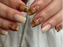 クレセント 心斎橋店(Crescent)/チェックネイル/kanna