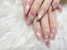 持ち込みデザインフラワーネイル