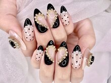 ラビィ 新宿店(Raviy)/ハートくり抜きネイル