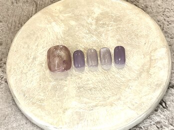 カラネイル 南森町店(calla nail)/パープル×マグネット