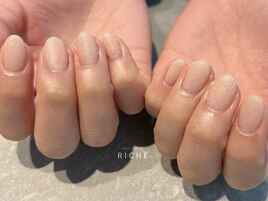 春のピンクネイル