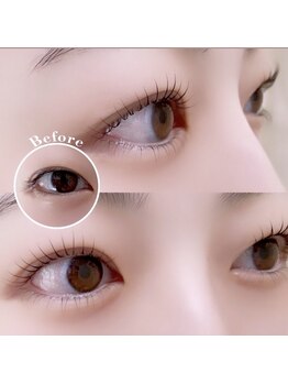 ビューティーサロン ユリン(YuRin)の写真/大人気！カール感UP×束感コーティング付き*韓国風まつ毛パーマでぱっちり＆今っぽい束感まつげに♪吉祥寺