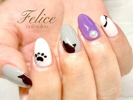 アシメ/フレンチ/猫