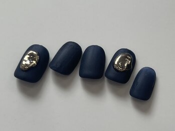 ネイルメゾン 天神店(NAIL MAISON)/ネイビーマットミラー¥7000