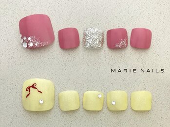 マリーネイルズ 近鉄あべのハルカス店(MARIE NAILS)の写真/★オフ込みFOOTシンプルデザイン¥6600。JNA1級以上のネイリストが『美爪』をご提案。お爪が短い方も大丈夫