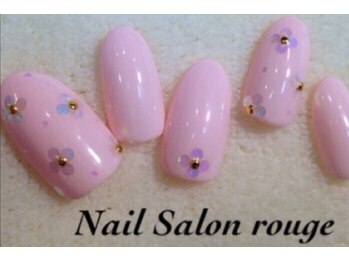 ネイルサロン ルージュ(NailSalon rouge)/ホロフラワーネイル