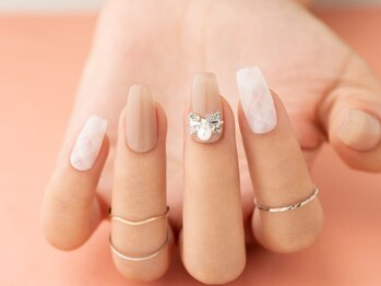 ヴァンネイル みなとみらい馬車道(VINGT NAIL)/チェック×ヌーディー