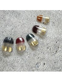 クリア×フレンチネイル