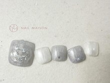 ネイルメゾン 梅田(NAIL MAISON)/パールグレーぷっくりネイル