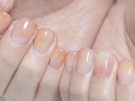 桃杏仁ネイル