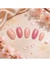【新規】2 大人可愛い花火ネイル / うる艶ピンク ¥5000