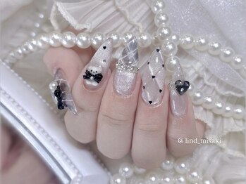 リンドネイル バイ モカ アンド ララ(Lind nail by moca and LaLa)/【misaki】チェックネイル