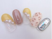 ネイルサロン ドレリッチ 大宮店(drerich)/【6990】レオパード×ホイル