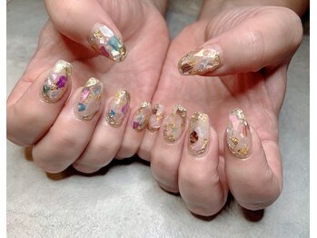 エンジェリック カラーズ(Angelic colors)/キラキラ　シェルネイル☆