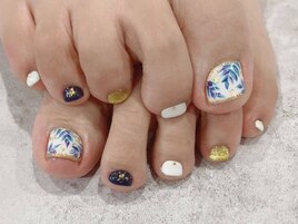 ボタニカルアートフットネイル
