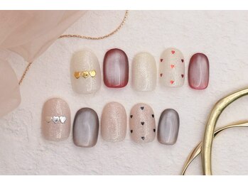 ネイルサロンprish銀座4丁目店【マグネット&フットネイル定額サロン】/6000円 ハートホロ 水光マグ