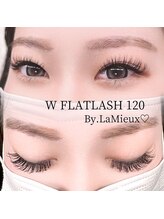 ラ ミュー(LaMieux)/Wフラットラッシュ120束LDカール