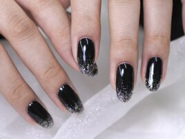 23年冬 ブラック ラメグラデーション ハンドのネイルデザイン集 人気順 ホットペッパービューティー
