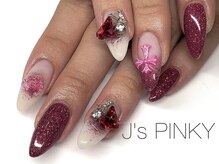ネイルスペース ジェイズ ピンキー(NAIL SPACE J's PINKY)/赤ピンクネイル
