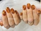 秋色べっ甲ネイル