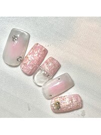 ツイードネイル&チークネイル