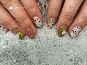 'amo nail atelier【フィルイン/パラジェル/定額コース】/ダルメシアン♪
