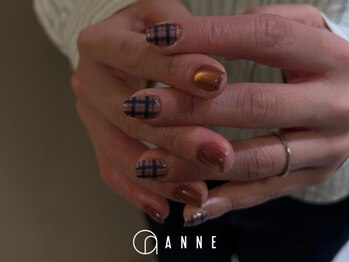 アンネ 梅田 GRACE店(ANNE)/チェックネイル