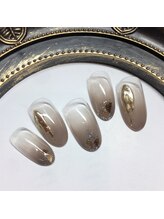 グリッター(GLITTER)/秋ネイル