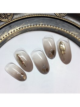 グリッター(GLITTER)/秋ネイル