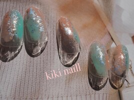 パステル塗りかけネイル