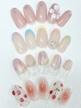 ネイルサロン レーヌ(nail salon Reine)の写真/【梅田】シンプルだけど存在感のある爪先を演出☆ネイルが初めての方にも◎オフィス向けシンプルコ-ス¥4950