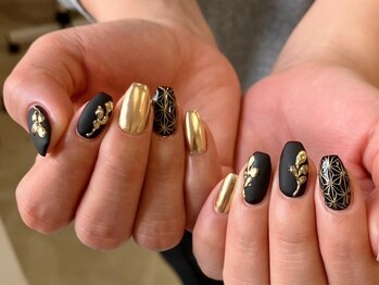 ビューティービースト フォー ネイルアンドアイラッシュ 熊本店(beauty:beast)/和柄　デザインネイル