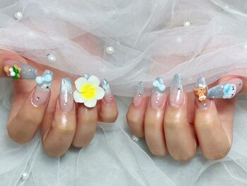 プティ アイビューティ 京橋店(peTiT eyebeauty)/プルメリア Y2K キャラネイル