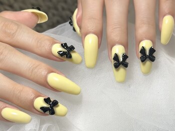 ユニネイル 池袋(Uni Nail)/イエローリボンネイル♪