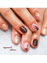 ニュアンスボルドーネイル☆