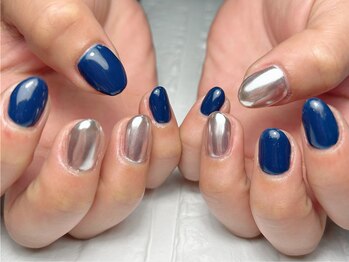 ブリスフルハピネス(Blissful happiness)/バイカラーシンプルネイル