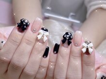 クイーンズネイルサロン(Queen's nail salon)/持ち込みデザイン／リボン