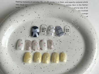 クルネ(QULNE)/リボンネイル/お花ネイル