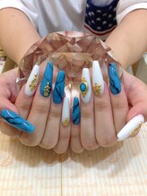 エスフィーネイルサロン ブリーユ(Esfy nailsalon Brille)/ターコイズロングネイル