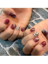 グラマラス アンジェアイ 荻窪店(glamourous ange eye)/ボルドーマグネットネイル