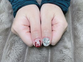 バレンタインネイル