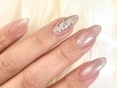 シンプルビジューネイル