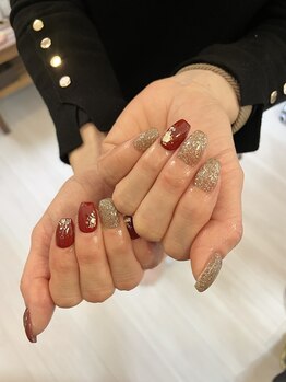 ワンカラー/色替え/冬ネイル