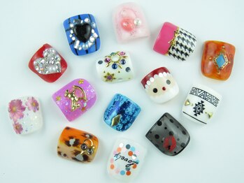 まつげアンドネイル ディアマンローズ(DIAMANT ROSE)/フットネイルやり放題6600円