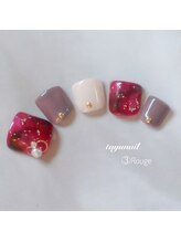 たゆ ネイル(たゆnail)/９月新作☆ボルドーフットネイル