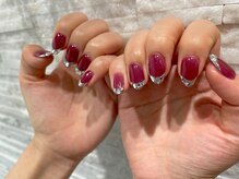 ボージュ バイ ルアナネイル(BeauJu by Luana Nail)/ベースカラーありガラスフレンチ