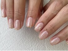 アンルボネイルアイラッシュ(anlubon)/オーロラ×先端ミラーフレンチ