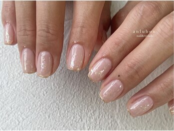 オーロラ×先端ミラーフレンチ