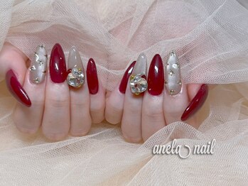 アネラネイル(anela nail)の写真/【長さ出しデザインフリー¥15,400】種類豊富なデザインからお客様に合った長さ出しのご提案！持ち込みOK