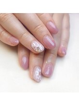 ピオニーネイル(peony nail)/シンプルフラワー